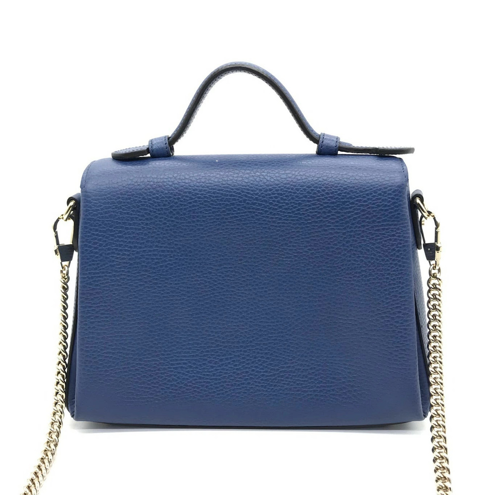 Gucci GG Shoulder Bag Interlocking Chain Blue - Picture 3 of 14